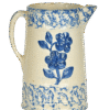 Wild Rose Blue & White Stoneware Pitcher