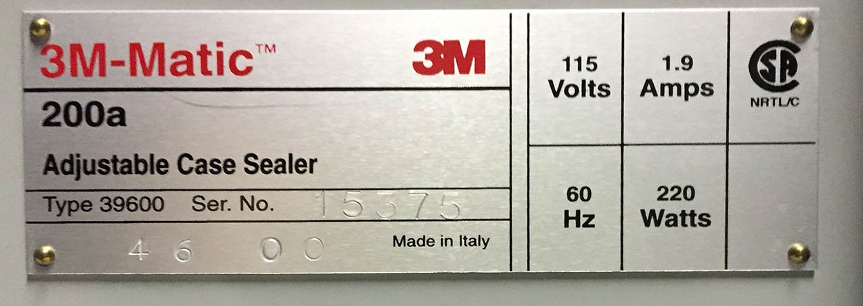 3M Matic Adjustable Box Sealer, 200A, SN: 15375. - Image 5